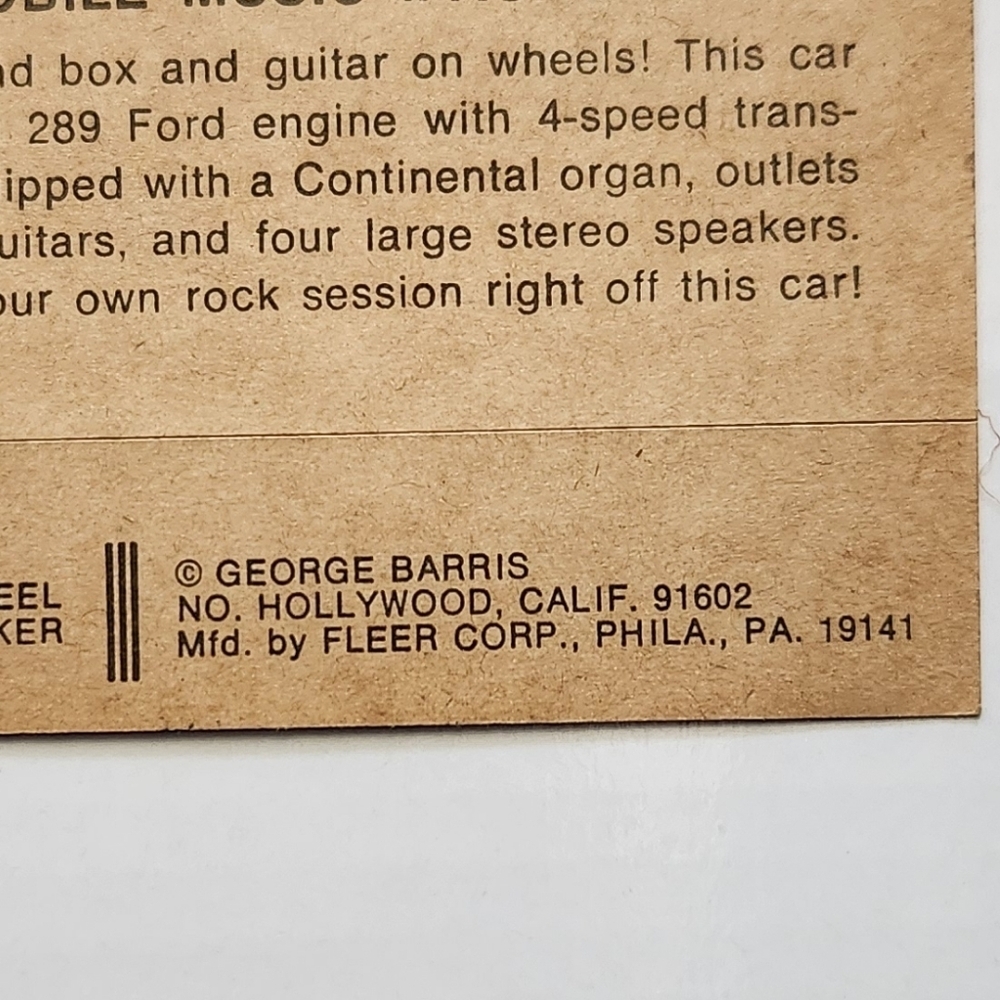 Vintage 1970s George Barris "Voxmobile" Kustom Cars Trading Card - Picture 4 of 11